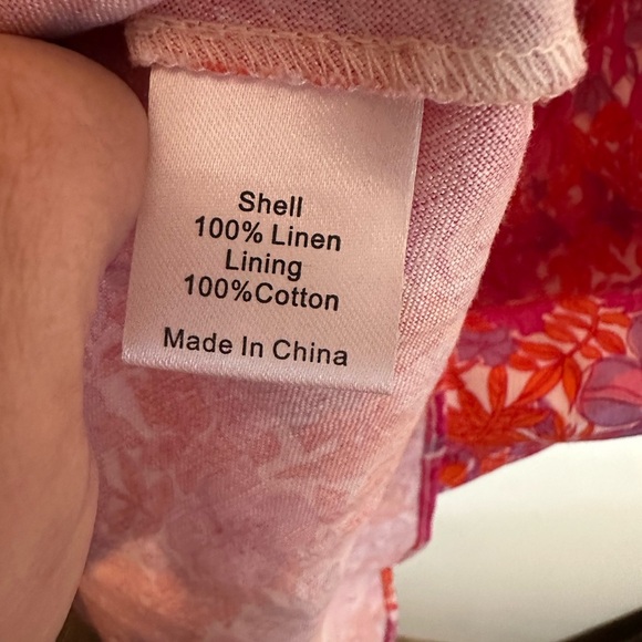 Tuckernuck Dress NWT Large Miami Iris Slip Pink Floral Scoop Neck Floral Beach - Picture 4 of 6